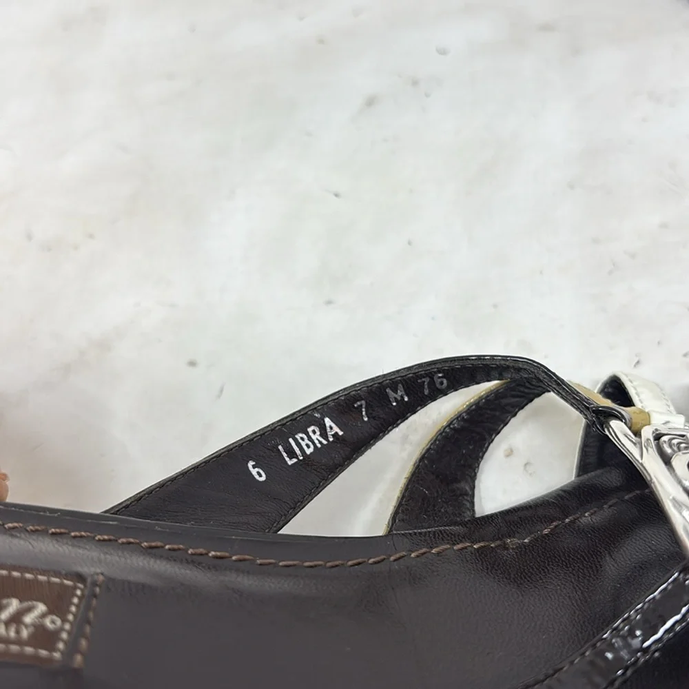 Brighton lebra leather slides with small heel - Picture 5 of 5